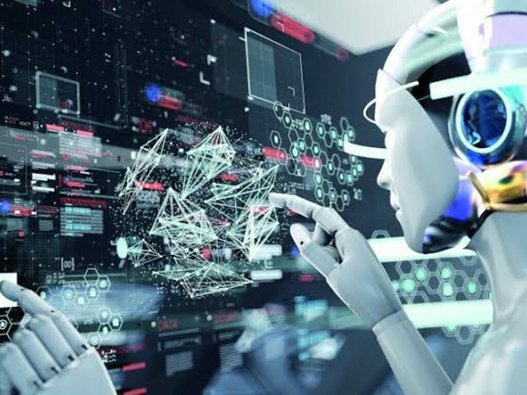 社員の代わりに働くAIロボットのイメージ