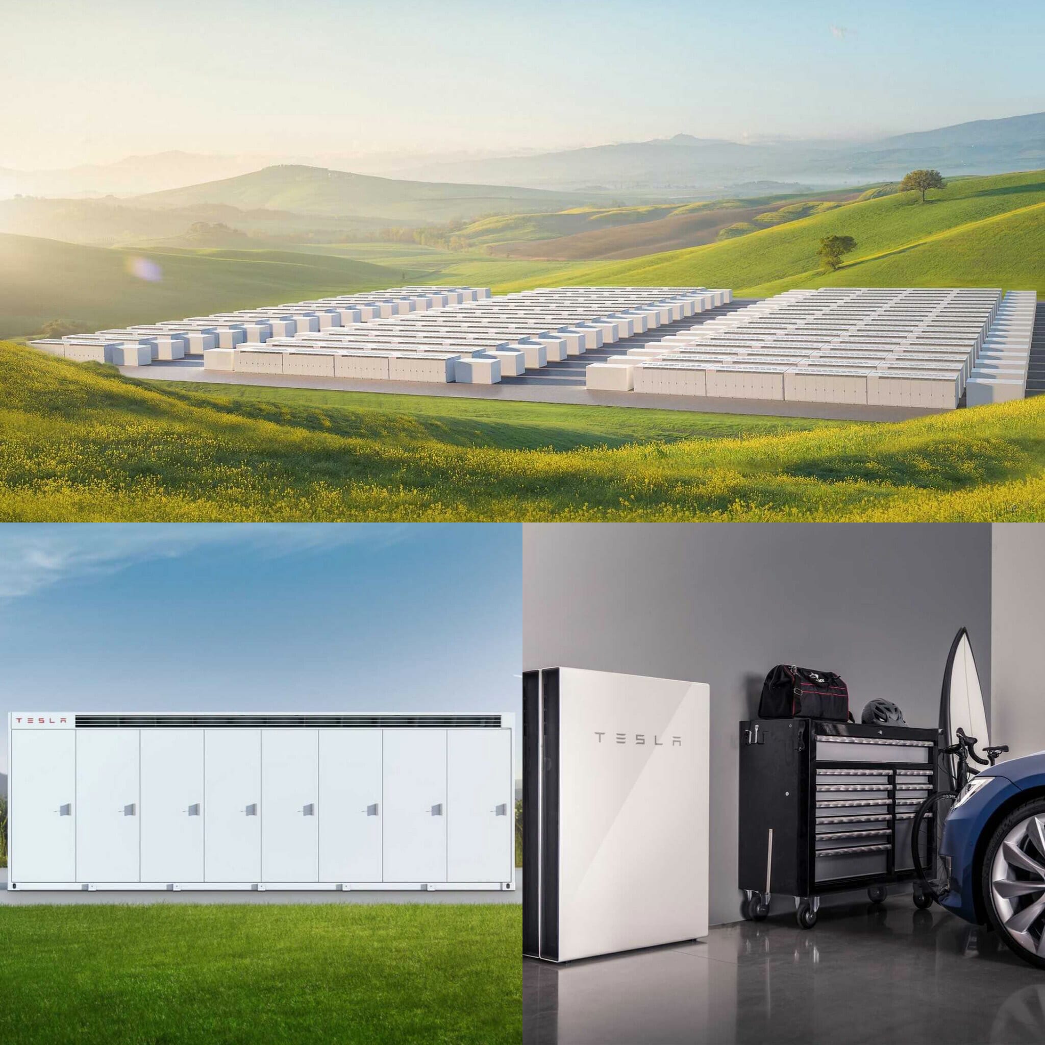 テスラのメガパックと発電所