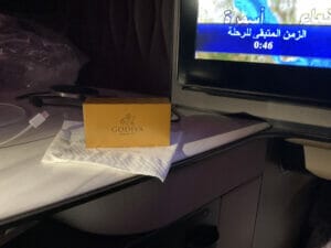 カタール航空QSuiteのゴディバ